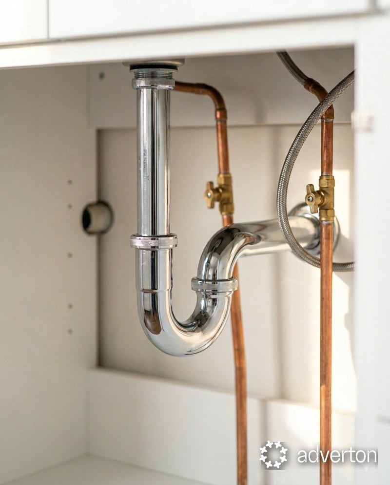 Plumbing contractor at work